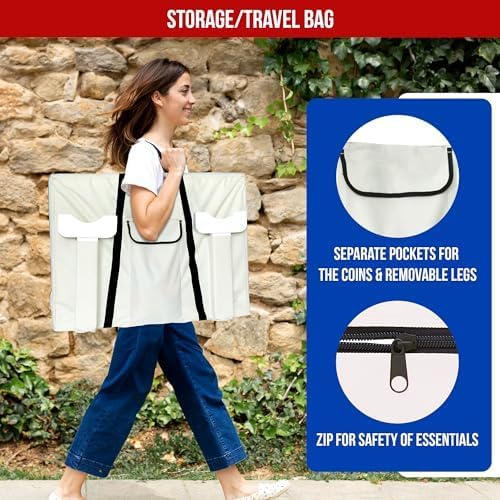 Bolaball 4 in a Row Tabletop Game – 1.8 Ft 4 to Score Game for Kids & Adults, Indoor/Outdoor Family Yard, Portable Party for Home, Picnic & Travel, Plastic Version.