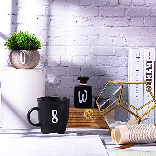 Outus 576 Pieces 8 Sheets Letters Stickers Self Adhesive Vinyl Letter Alphabet Number Stickers Mailbox Numbers Sticker, Decals for Classroom Decor, Sign, Door(White,1.5 Inch)