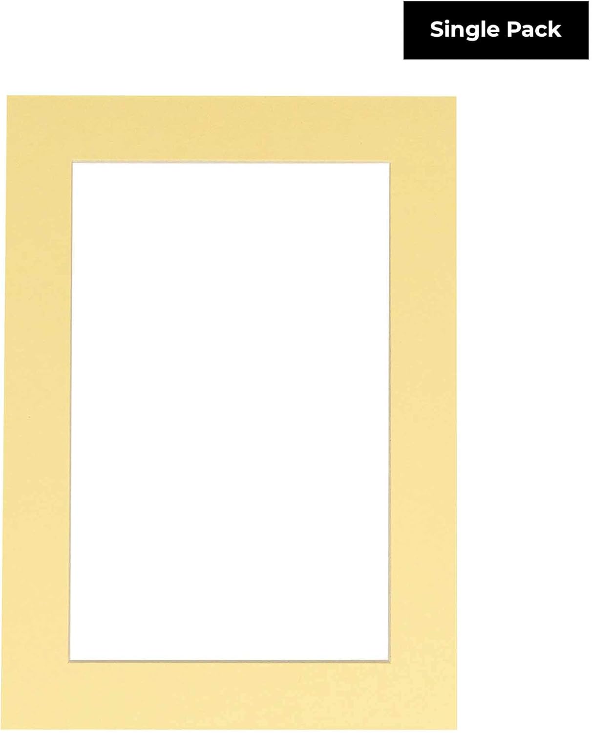 11x14 Mat for 8.5x11 Photo - Precut Soft Yellow Picture Matboard for Frames Measuring 11 x 14 Inches - Bevel Cut Matte to Display Art Measuring 8.5 x 11 Inches - Acid Free ONE MAT