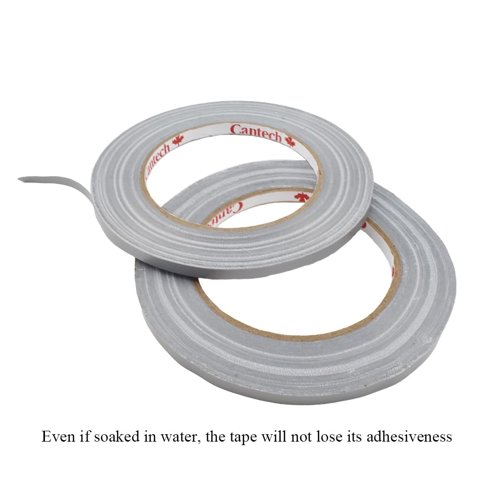 HAHIYO Silver 0.25Inch Wide Floral Tape, Waterproof Florist Tape Flower Wrap Adhesive Waterproof Decorative Tape for Bouquet Stem Wrapping Flower Arranging Craft, 2Rolls 200Feet/66Yard Total