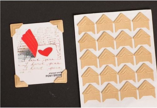 360 Count Self-Adhesive Acid Free Photo Corners Scrapbooks Memory Books(Kraft)
