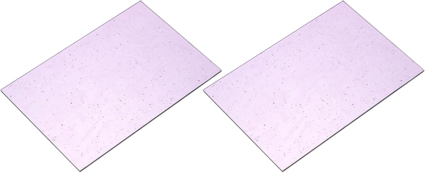 MECCANIXITY 2 Pcs Stained Glass Sheet Mosaic Tile 7.9 Inch x 5.9 Inch Purple Color Stained Glass Sheets for Crafts DIY Art Project
