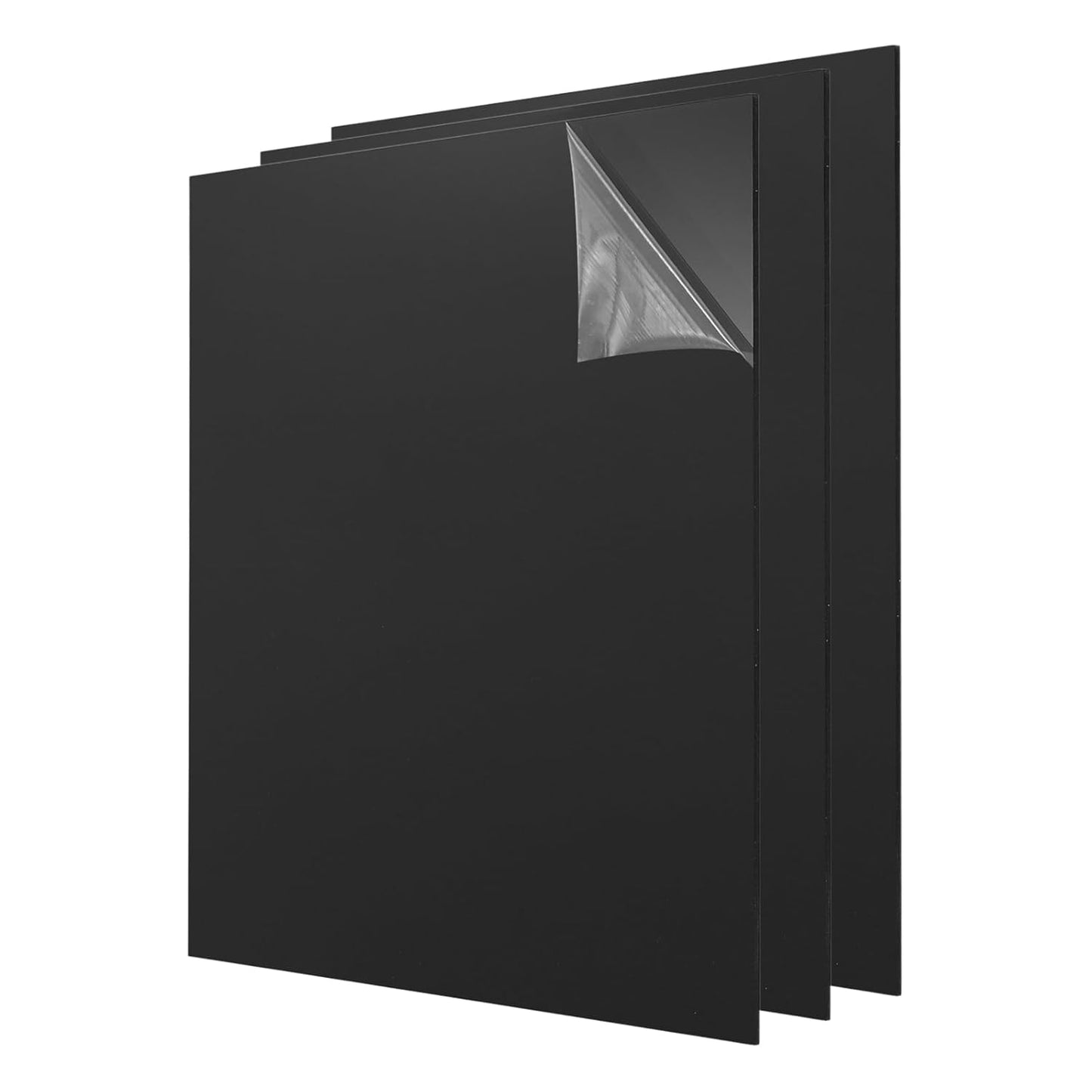 uxcell 3Pcs Acrylic Sheets 12x12 Inch Acrylic Panel 1/8 Inch-3mm Plastic Board for Picture Frames Sign Holders DIY Display Projects Craft, Black