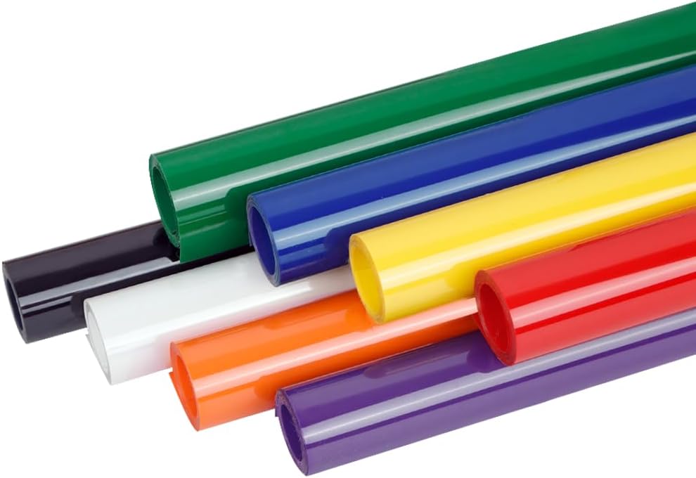 FUNKAKA Heat Transfer HTV Vinyl Bundle, 8 Rolls 12" x 3ft Iron On Vinyl for T-Shirt 8 Assorted Colors Glossy Adhesive HTV Vinyl for All Cutter Machines Easy to Cut