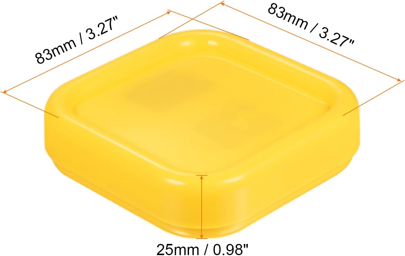 HARFINGTON Magnetic Pin Cushion Square Plastic Magnetic Sewing Pin Holder Storage Case Needle Cushion Tool for Sewing DIY Projects, Yellow
