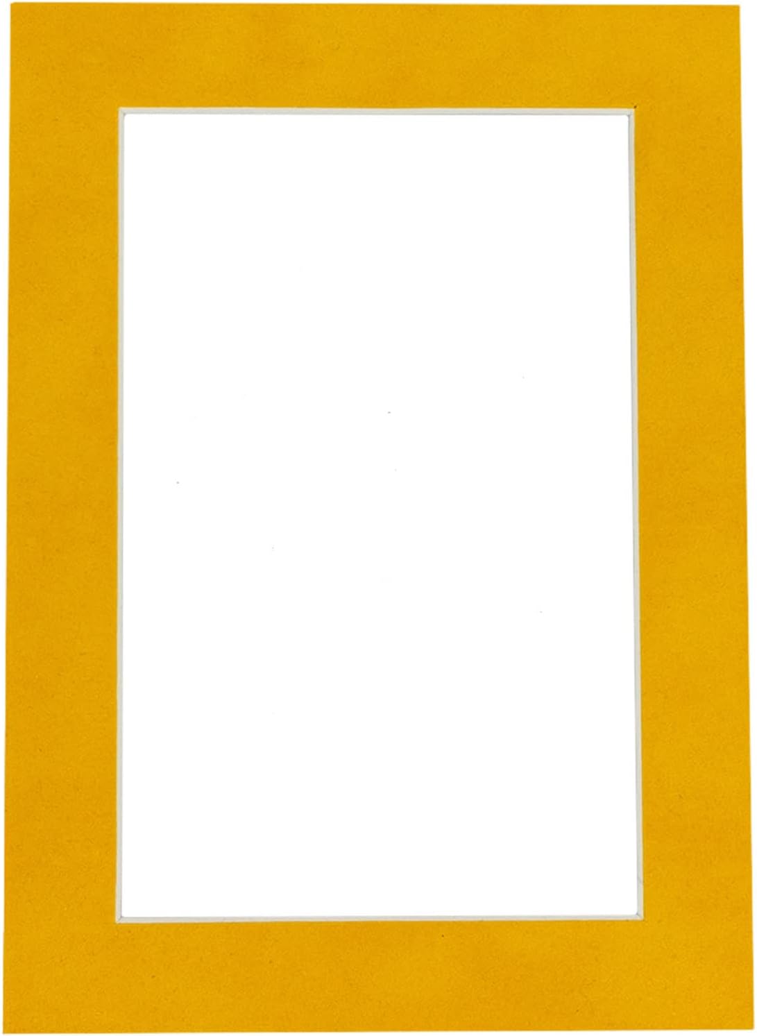 Pack of 25 Acid Free 11x14 Mats Bevel Cut for 8.5x11 Photos - Bright Yellow Precut Matboards For Pictures, Photos, Framing - 4-ply Thickness