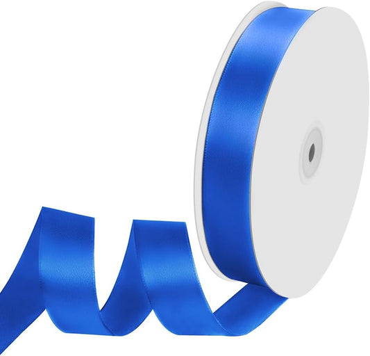 1" Width x 100 Yards Satin Ribbon, Royal Blue Ribbon Perfect for DIY Craft, Bows, Gift Wrapping, Flower Bouquet, Valentine's Day, Christmas and Party Decoration
