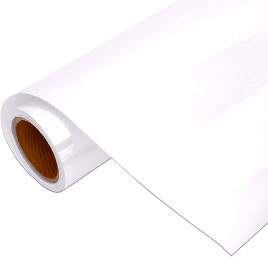 10 Yard x 20" Wide Roll Threadart Metallic White Heat Transfer Vinyl Film | Compatible with Venture Explore and Maker, Silhouette Cameo, & Large Format Cutters