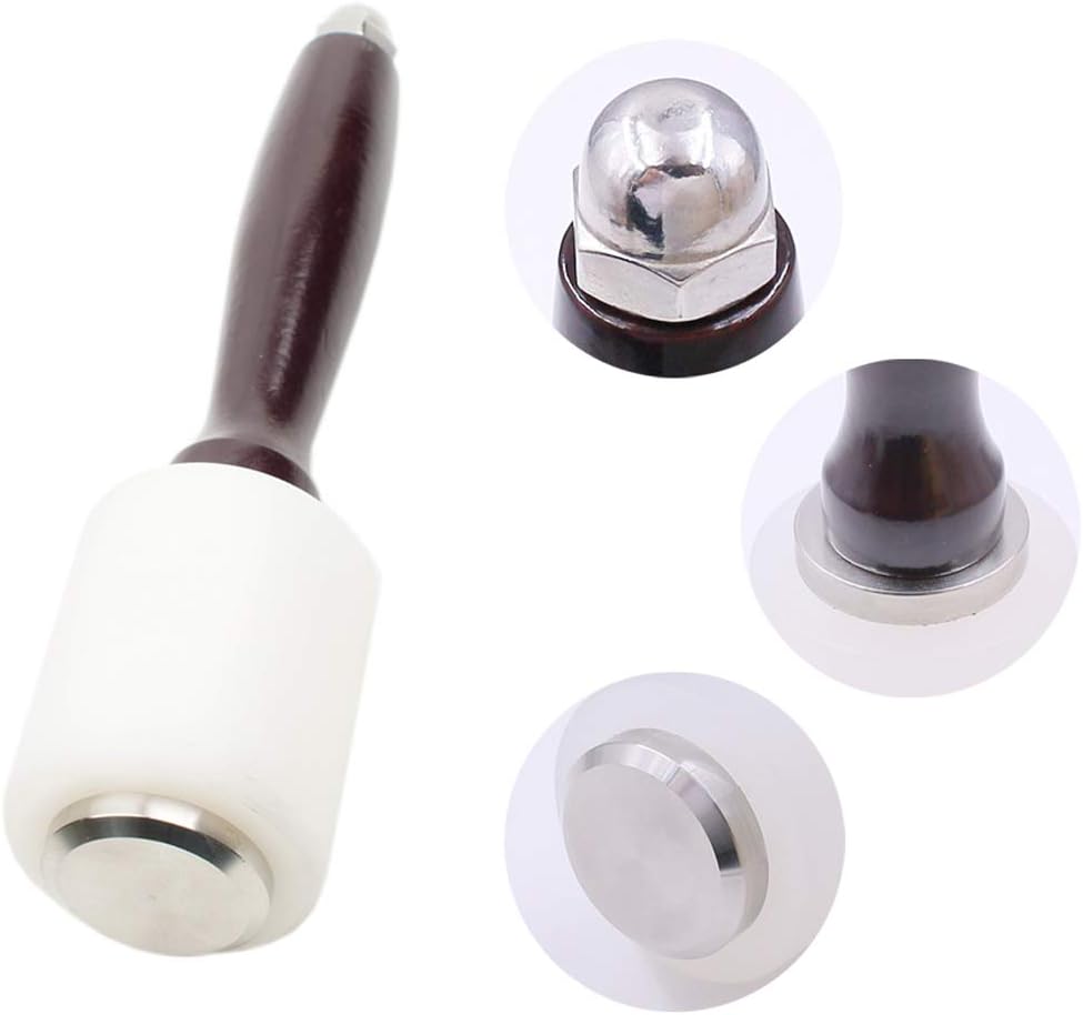 65PCS Leather Stamping Tool Leather Carving Working Saddle Making Tools DIY Leather Craft Stamps Set DIY Hammer Swivel Knife with Leathercraft Metal Letter and Number Stamps Punch