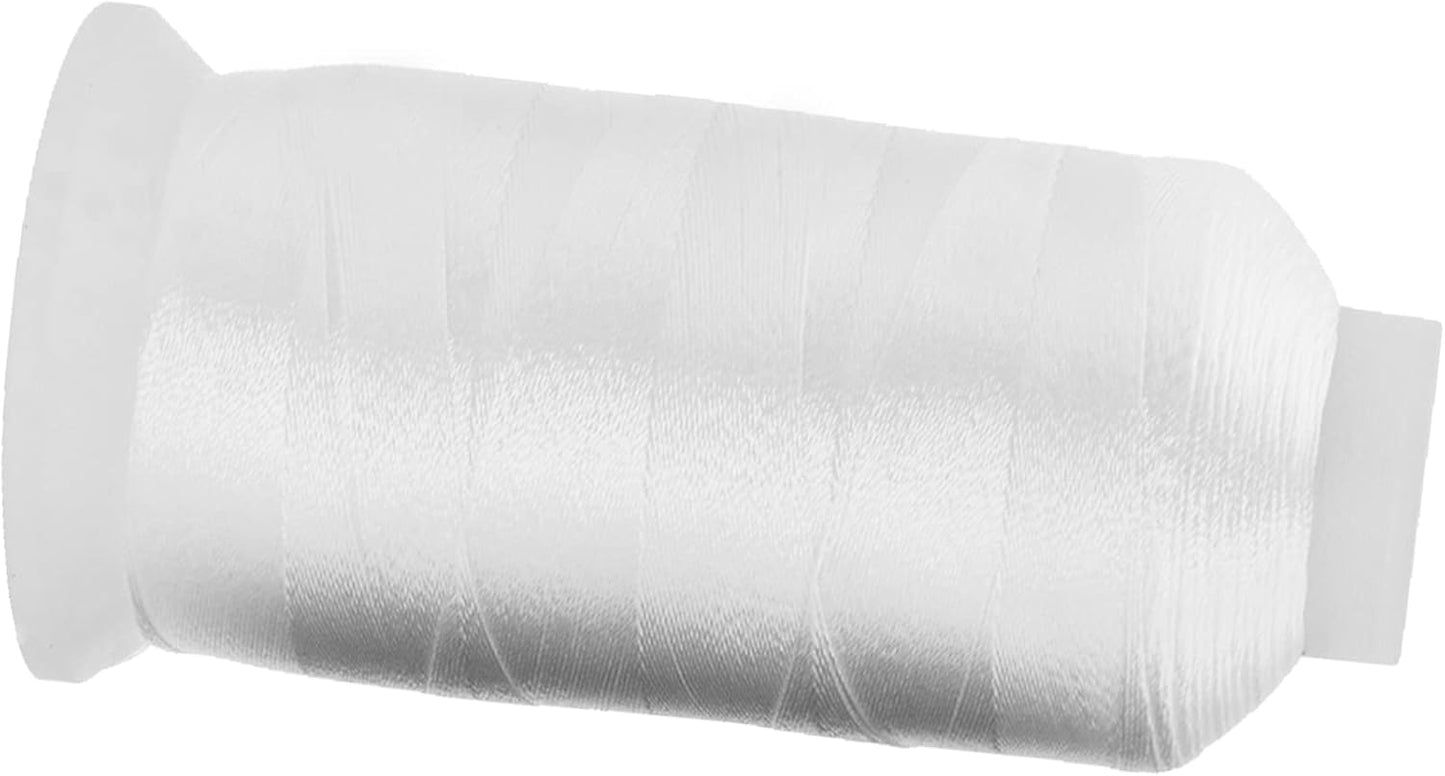 Mandala Crafts Black and White Heavy Duty Thread - 6000 Yds Tex 90 Thread - Bonded Polyester Thread Outdoor Marine Upholstery Threads