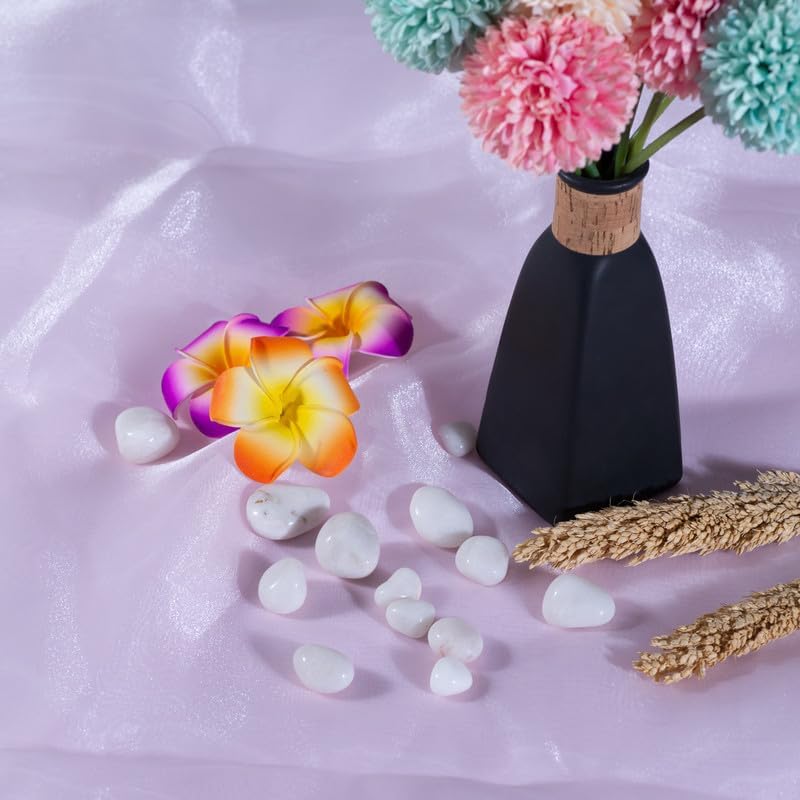 Fynite Baby Pink Organza Fabric by The Yard | 10 Yard Long | 44" Wide | Bridal Soft Sheer Organza Tulle for DIY Wedding Dress Fashion Craft Decorations