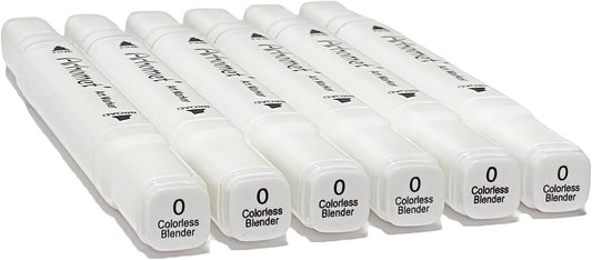 6pcs Colorless Alcohol Markers Set, Blender Blending Clear Markers Dual Tips Art Drawing Sketched Double Tipped for Adults Kids (Colorless)