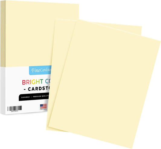 8.5 x 11" Ivory Color Paper Smooth, for School, Office & Home Supplies, Holiday Crafting, Arts & Crafts | Acid & Lignin Free | Regular 20lb Paper - 100 Sheets