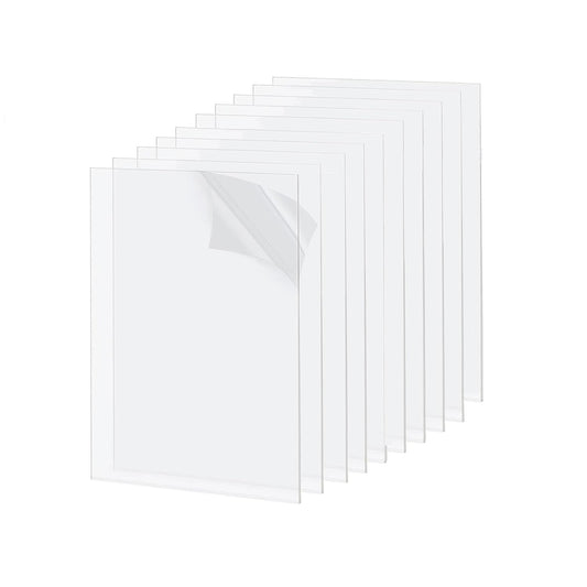 10 Pack 3.93x5.9 Clear Acrylic Sheet 1mm Thick, Clear Plexiglass Sheet 10x15cm, Plastic Plexiglass Board Acrylic Board for Wall Crafts Glass Picture Frame DIY Projects Signs and Painting