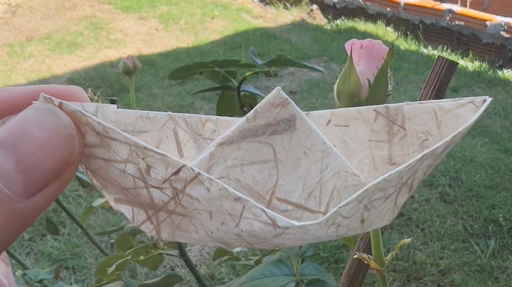 Natural Banana bark,leavse etc., 6 x 6 Inches Square Origami Paper Arts Folding Craft, Decoration Paper, Painting Square Folding Paper for DIY Crafts, 50 Sheets (Mixed Leaves,Banana Bark, etc, 6"x6")