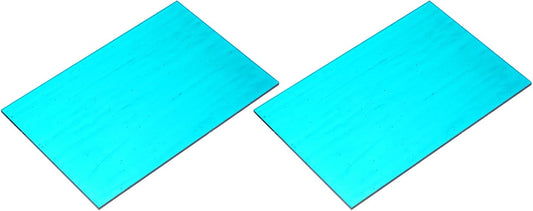 MECCANIXITY 2 Pcs Stained Glass Sheet Mosaic Tile 7.9 Inch x 5.9 Inch Blue Stained Glass Sheets for Crafts DIY Art Project