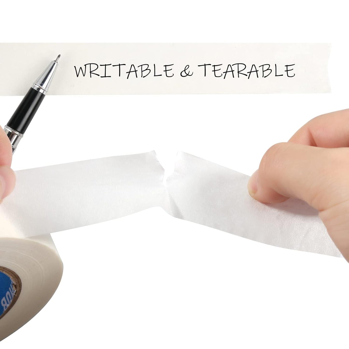 Beige White Painters Tape,1 inch x 60 Yards - Medium Adhesive White Masking Tape for Painting,Labeling,DIY Crafting, Decoration and School Projects