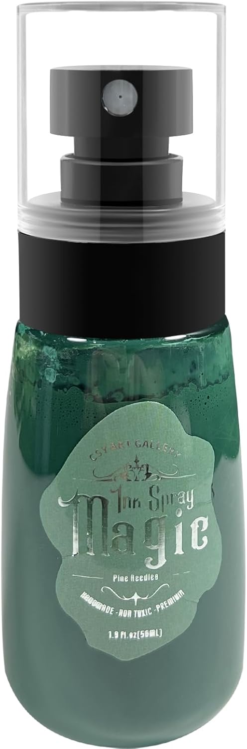 Csy art gallery Magic Ink Oxide Spray -Water-Based Vntage Paint-Acrylic Paint Spray, for Junk Journal,Photo Frames, Handicrafts, Leather, Wood (Pine Needles)