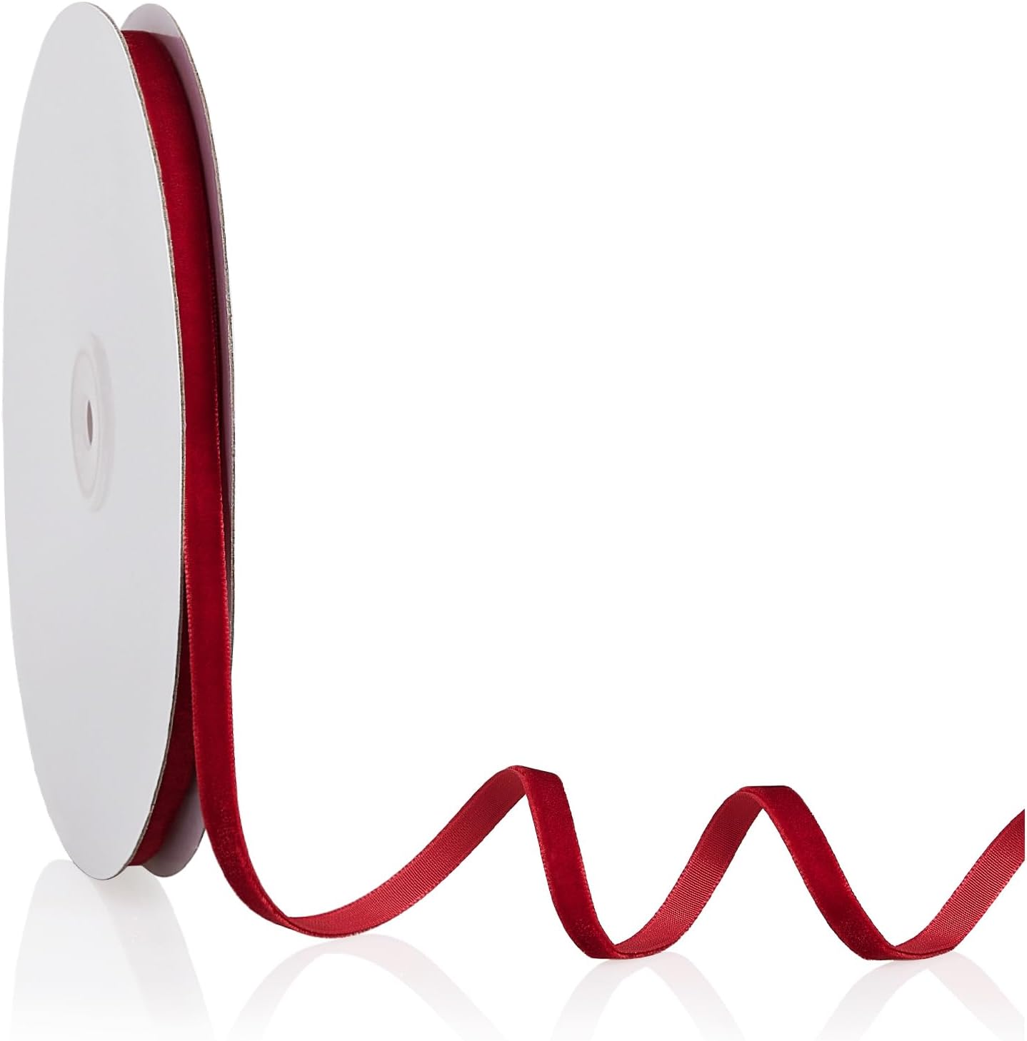 1/4" X 20 Yards Red Velvet Ribbon for Christmas Tree Wreath Decoration Handmade Crafts Ornaments Gift Wrapping & Bow Making