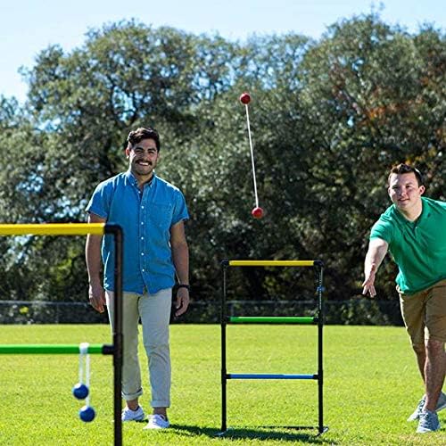 Champion Sports Outdoor Ladder Ball Game: Backyard Party, Camping & Beach Games Ladder Golf Set for Adults and Kids with Bolas Balls and Carrying Case , 39"H X 22"W With 33" Deep Base Set