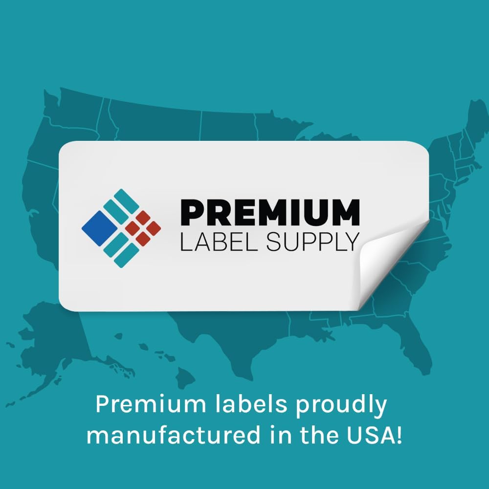 Premium Label Supply Glossy White Sticker Labels – 4" x 3.33" – (6 per Sheet) (Glossy White for Inkjet Only, 600 Labels)