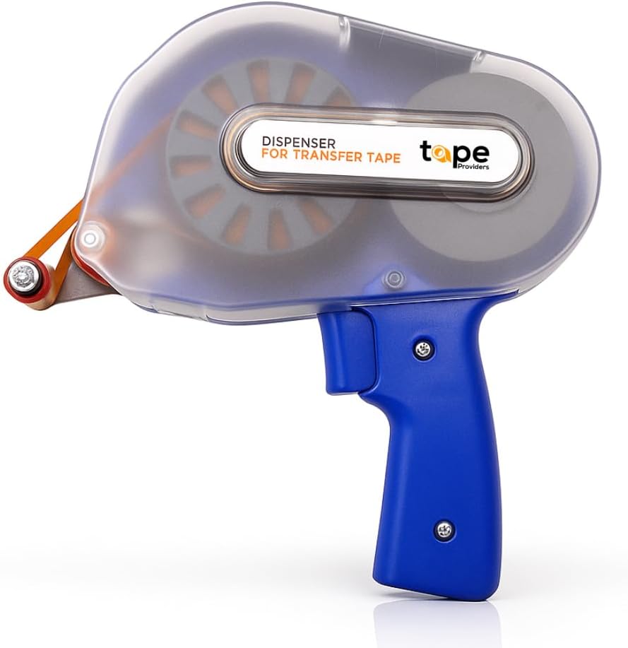 WOD RWATGD Tape Dispenser Gun for Transfer Tape, Adhesive Applicator: Dispenses 1/4 in., 3/8 in., 1/2 in., and 3/4 in. Wide on 1 in. Core