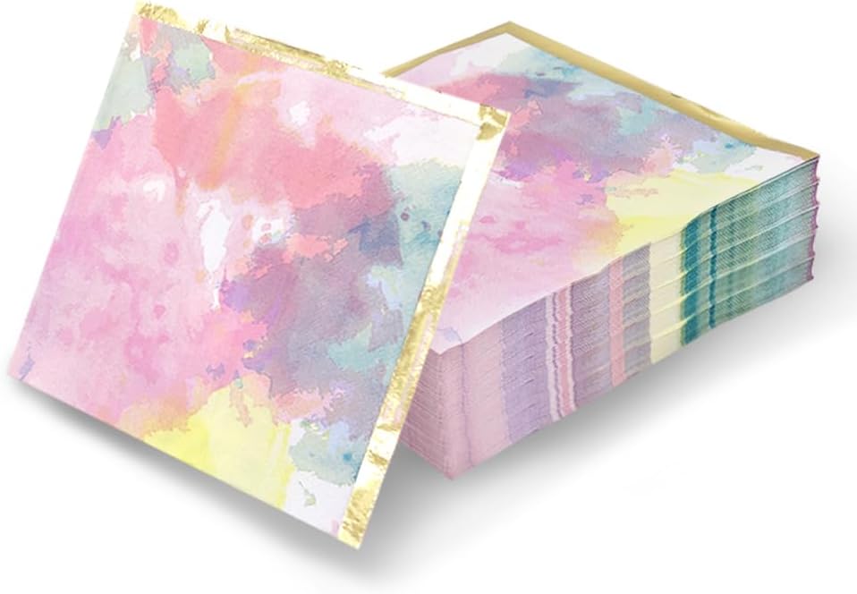 80-Pack Napkins Disposable Paper Towel Cocktail Dinner Party Decoration, Painting