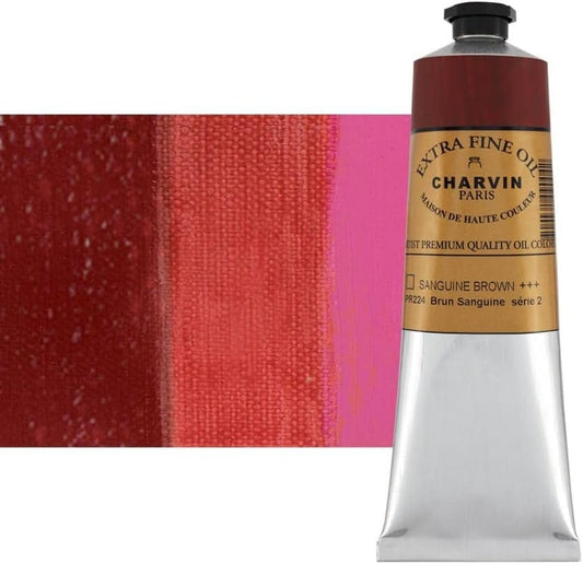 Charvin Extra Fine Oil Paint, Sanguine Brown 150 ml - Triple-Milled, Rich Texture, Poppy Oil-Based, Light-Fast, Handmade, Archival Quality