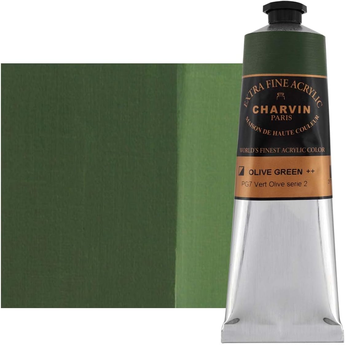 Charvin Extra Fine Professional Artist Acrylic Paint Colors, Nature Themed Hues, 150ml Olive Green