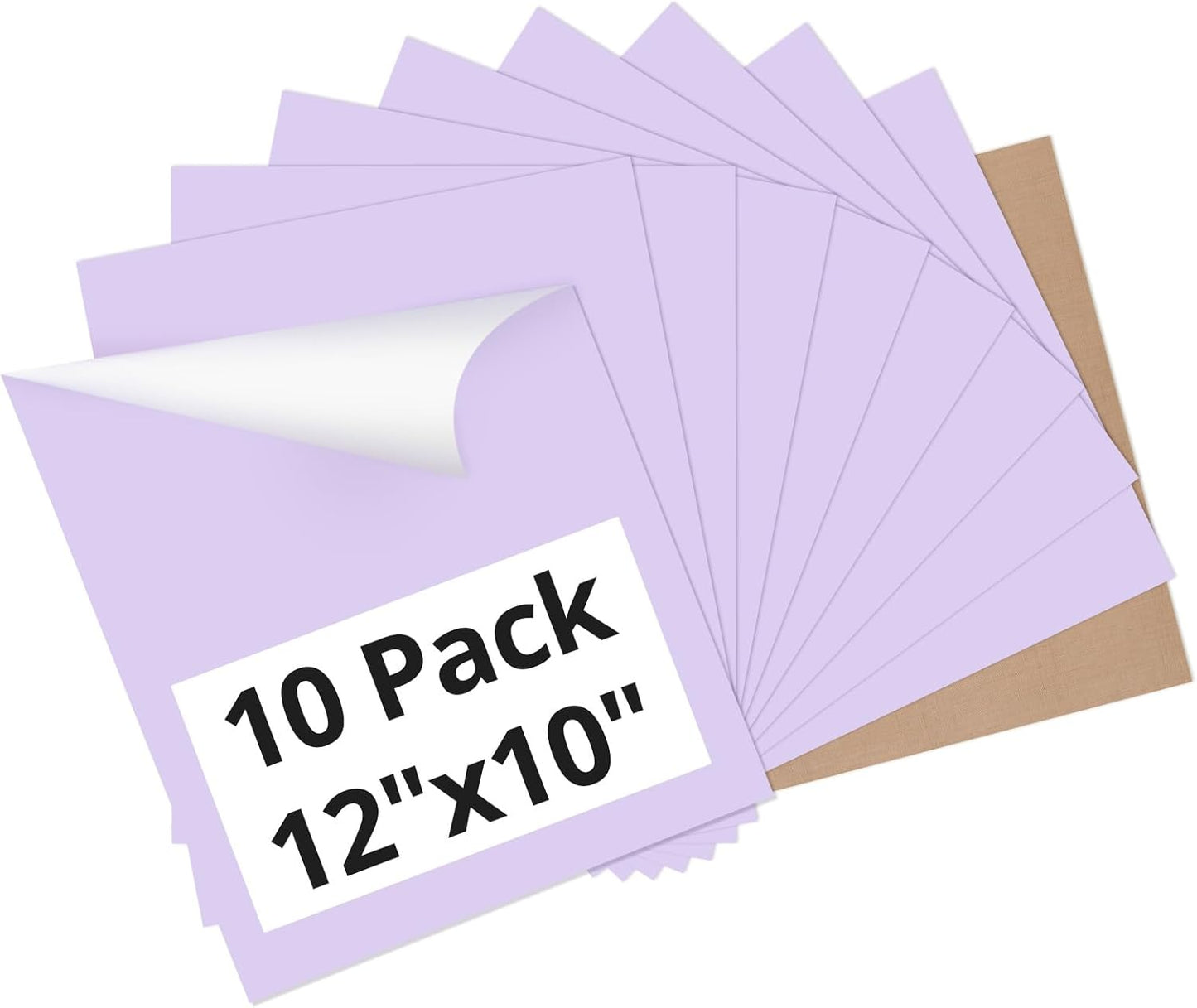 HTVRONT Light Purple Heat Transfer Vinyl Bundle - 10 Pack 12" x 10" HTV Vinyl for T-Shirt, Light Purple Iron on Vinyl for All Cutting Machine or Heat Press Machine