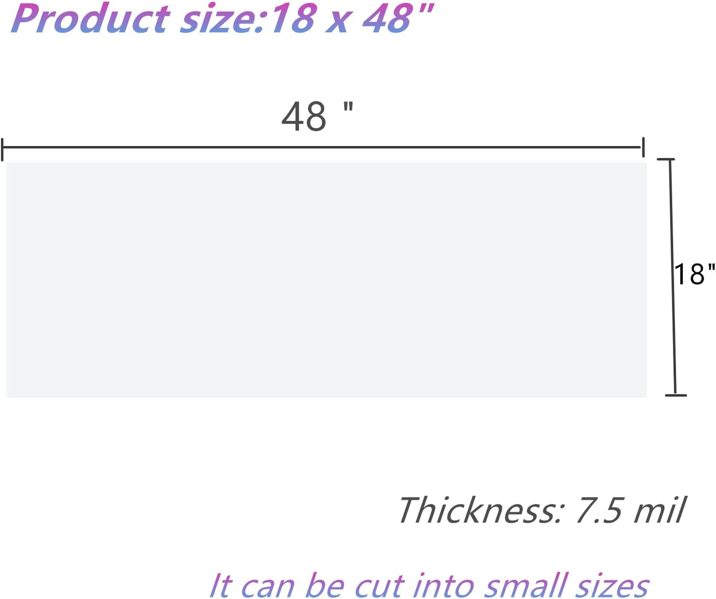 BANLTRE 18"x48" 5 Pieces Clear Blank Stencil Acetate Mylar for Craft,Silhouette Vinyl Cutting – Craft Material Making Sheets