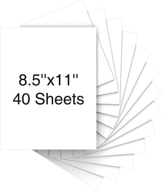 Cardstock 8.5 x 11 Inch 40 Sheets 190 gsm Heavyweight Card Stock Paper White Cardstock Printer Paper Perfect for Wedding Invitations, DIY Cards, Postcards, Photos, Art and Crafts