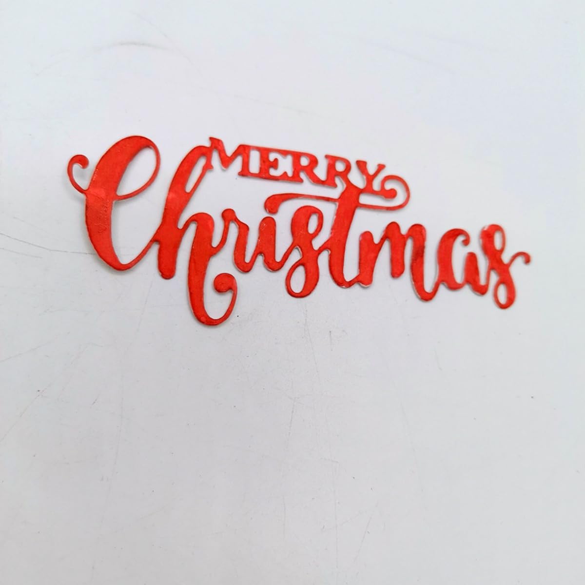 Cutting Dies for Card Making, Metal Scrapbooking Die-Cuts, DIY Bckground Frame Crafts Embossing Stencil, Paper Template Mold/Photo Album Arts Tool (Merry Christmas-9.3x4cm)