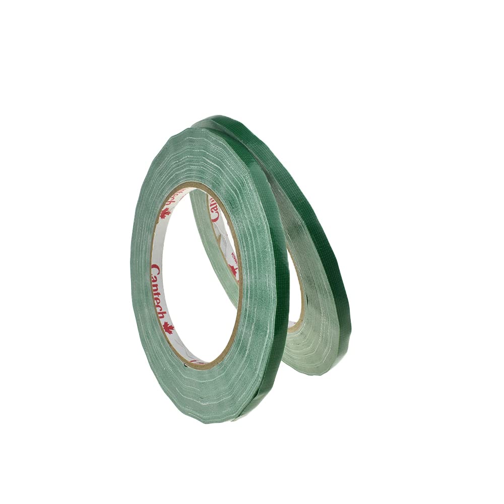 HAHIYO Green 0.25Inch Wide (200Feet/66Yard Total) 2Rolls Floral Tape Waterproof Florist Tape Flower Wrap Adhesive Waterproof Decorative Tape for Bouquet Stem Wrapping Flower Arranging and Floral Craft