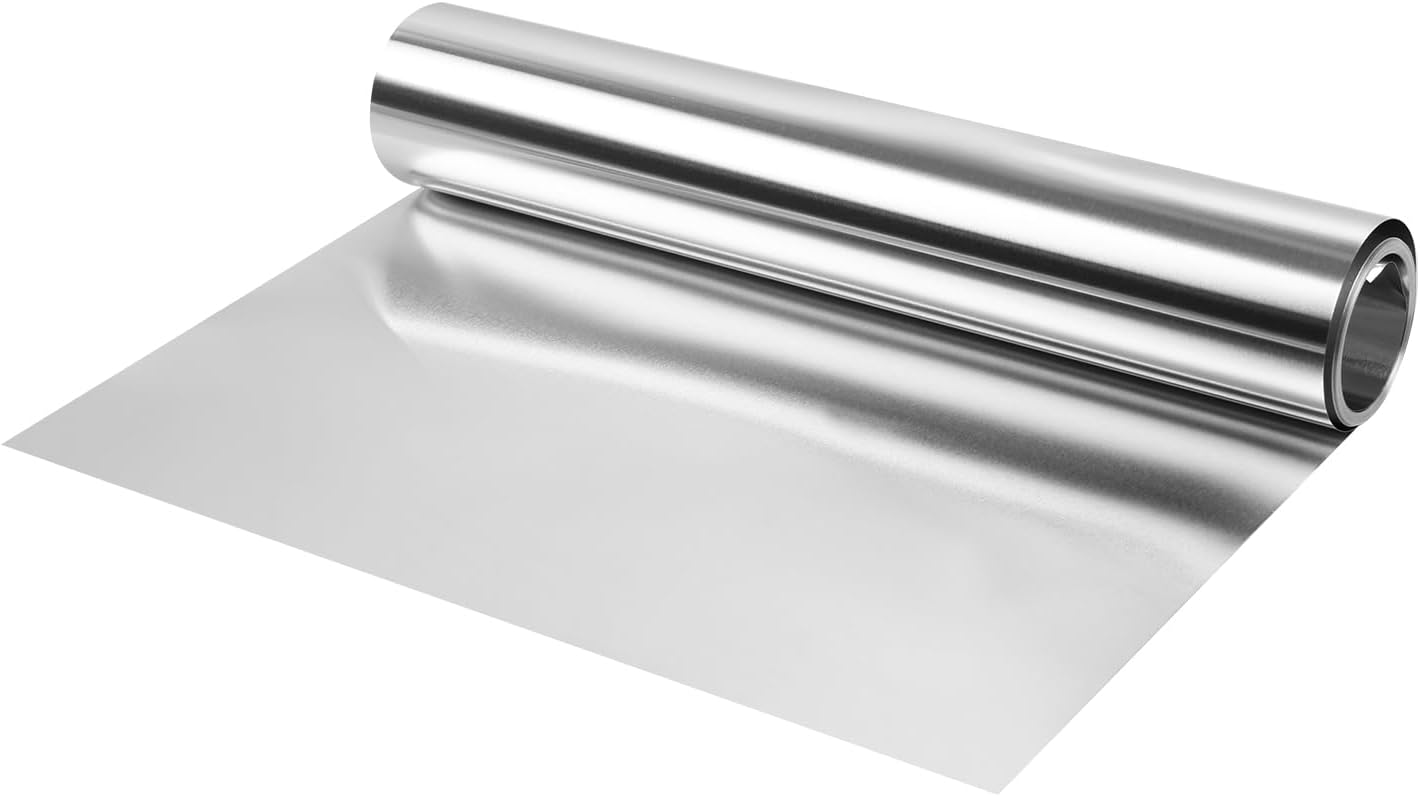 Aluminum Flashing Roll，Aluminum Sheet Roll 5000x200x0.05mm(LxWxT) Applicable to Various House Repair and DIY Projects