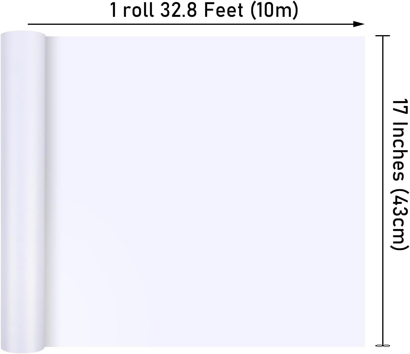 NESCCI White Matte Wrapping Paper,Solid Color Pearly-Lustre Paper,Gift Wrapping Paper,Perfect for Wedding,Valentine's Day,Birthday, Christmas,Baby Shower,DIY Bouquet (17 Inches X 32.8 Feet)