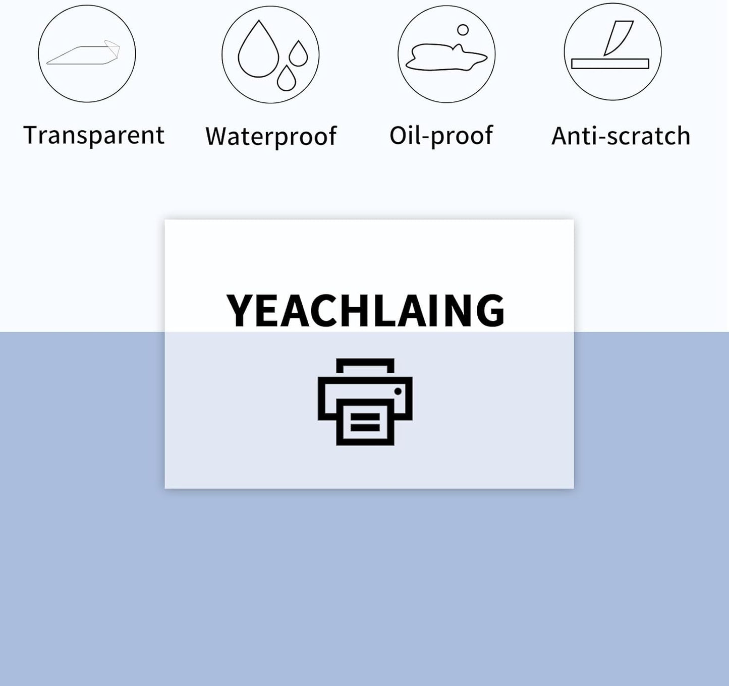 2" x 3" Transparent Thermal Label Stickers,Waterproof Thermal Printer Sticker Labels for Gift Wrapping, Self-Adhesive Name Price Tag DIY Custom Logo Design (280 pcs,Clear)