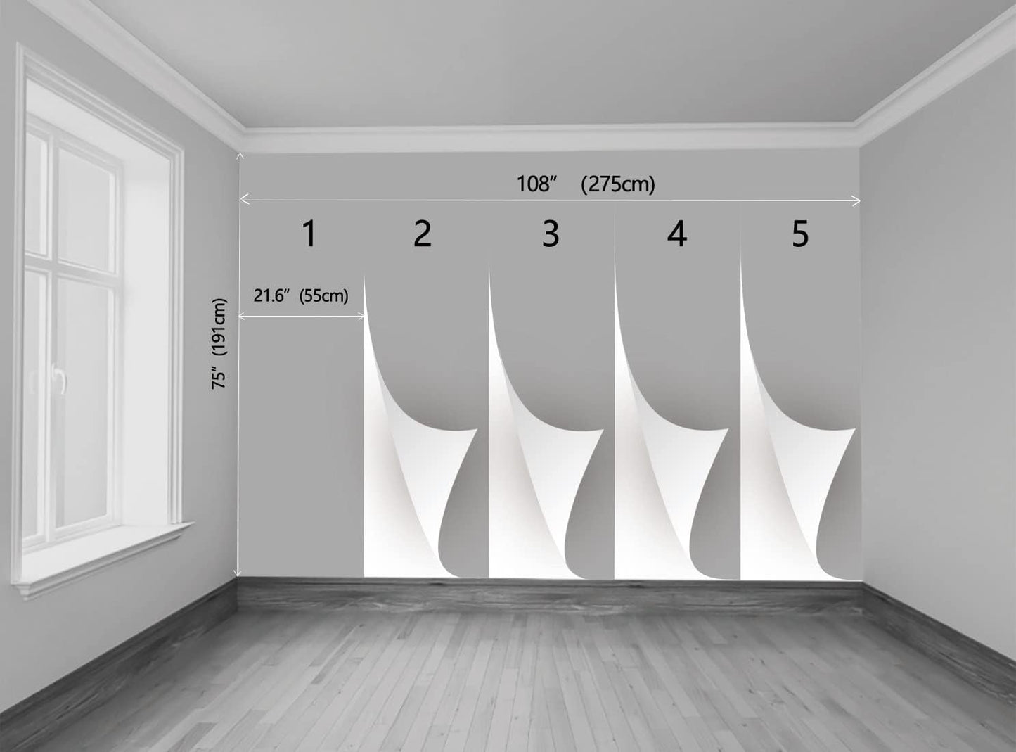 Wall Mural Peonies and Roses Floral Vintage Wallpaper Seamless Gold White Flowers Wall Coverings for Living Room Bedroom Kids Room（Not Peel and Stick）