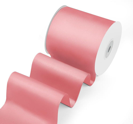 3" Width x 25 Yards Satin Fabric Ribbon, Pink Ribbon Perfect for Wedding Car, Chair Sash, Grand Opening Ceremony, Big Bows, Embroidery, Floral Crafts, Party Decoration