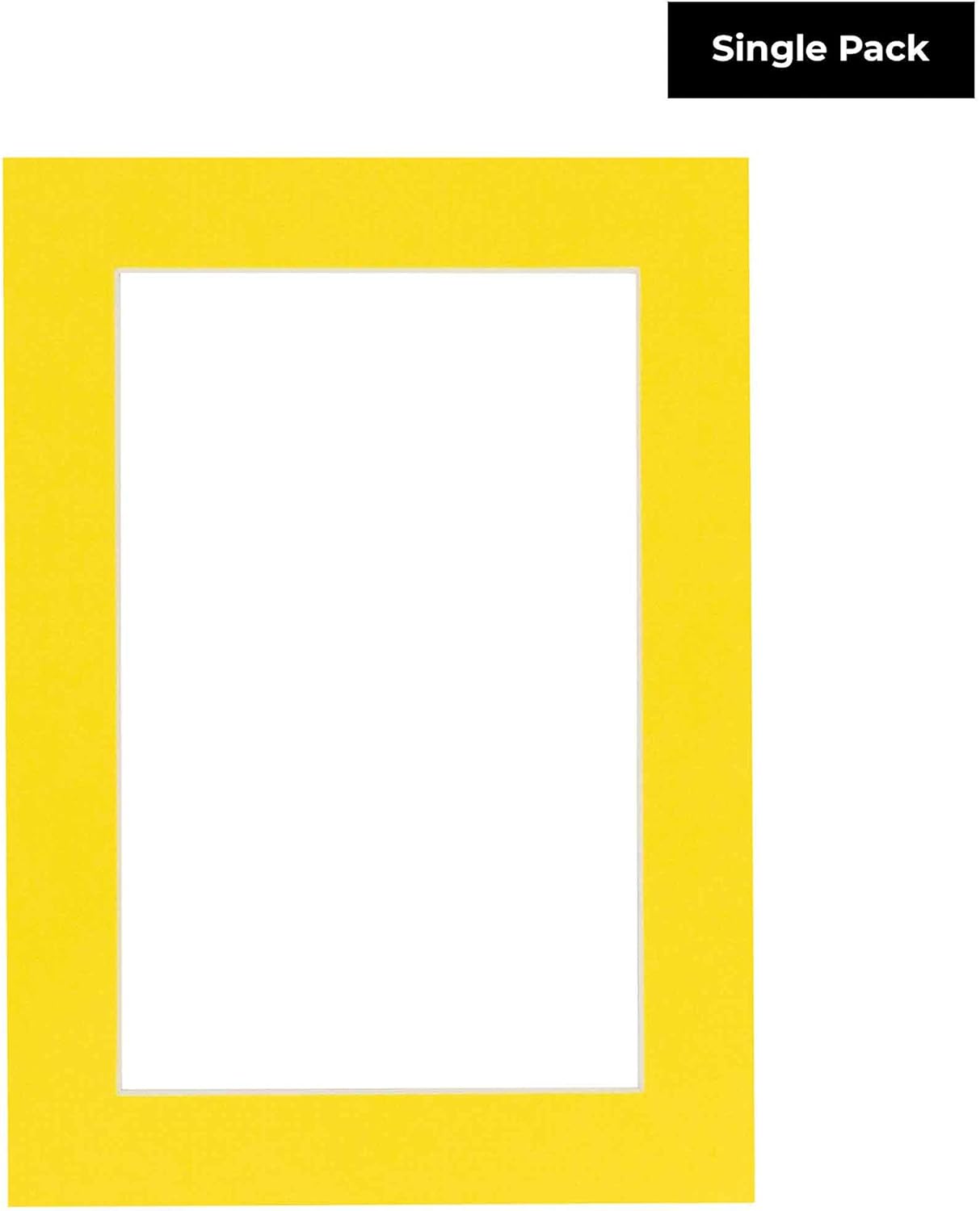 8x10 Mat Bevel Cut for 5.5x8.5 Photos - Acid Free Yellow Precut Matboard - for Pictures, Photos, Framing - 4-ply Thickness