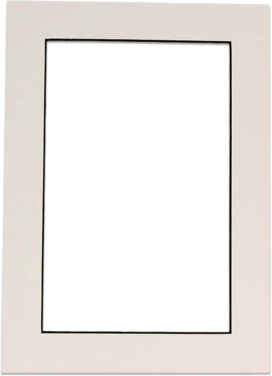 11x14 Mat Bevel Cut for 8.5x11 Photos - Acid Free White with Black Core Precut Matboard With Backing Board and Crystal Clear, Self Seal Photo Mat Bag - For Pictures, Photos, Framing - 4-ply Thickness