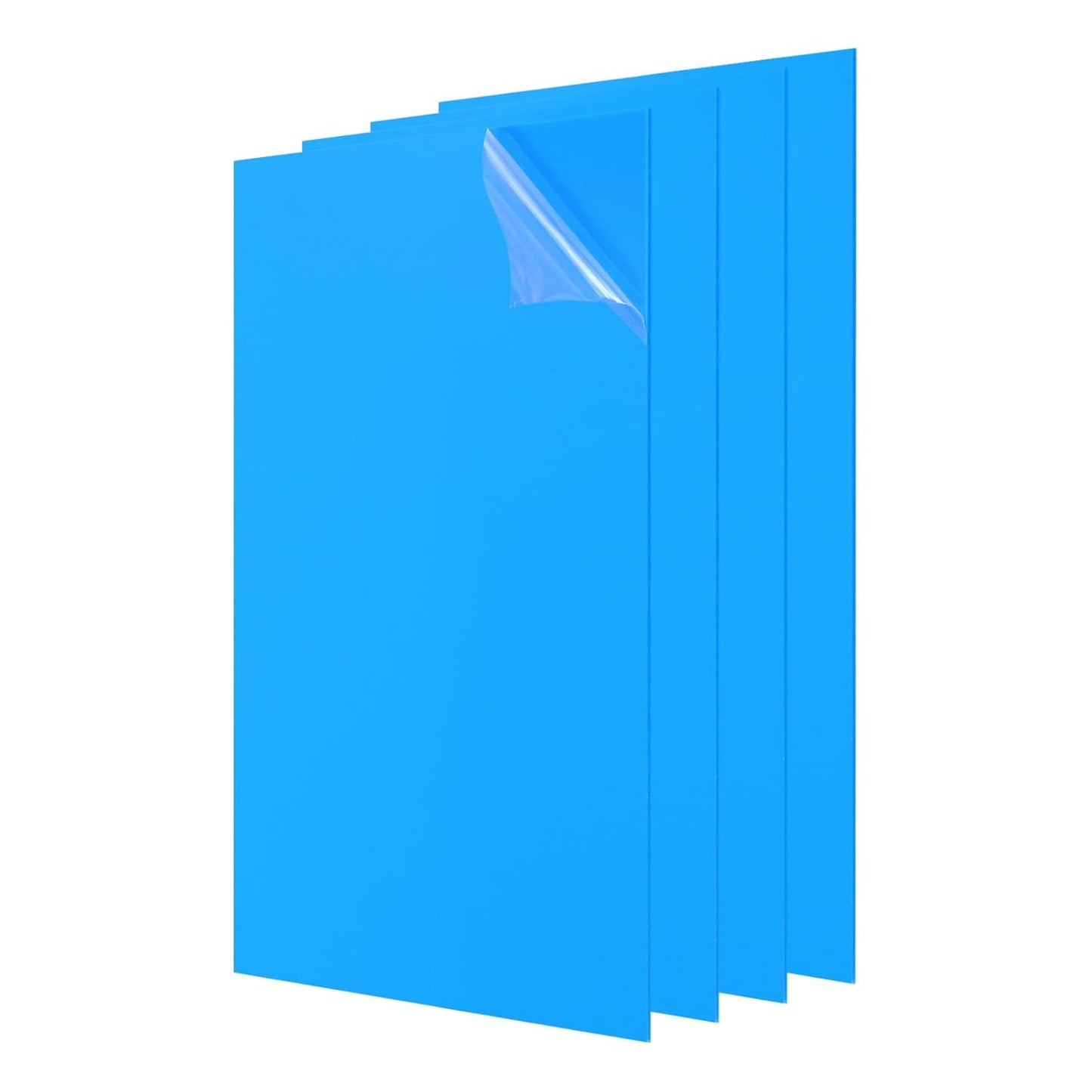 uxcell 4Pcs Acrylic Sheets 12x6 Inch Acrylic Panel 1/8 Inch-3mm Plastic Board for Picture Frames Sign Holders DIY Display Projects Craft, Blue