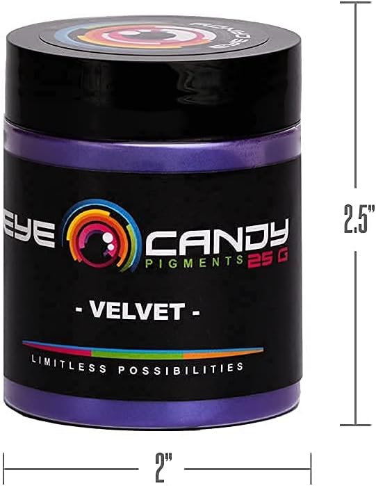 Eye Candy Pigments Premium Purple Mica Powder - Velvet (25gr) - for Epoxy, Resin, Soap, Paint, Woodworking, Acrylic Pouring, Bath Bombs, Fishing Lures - DIY Arts and Crafts Additive
