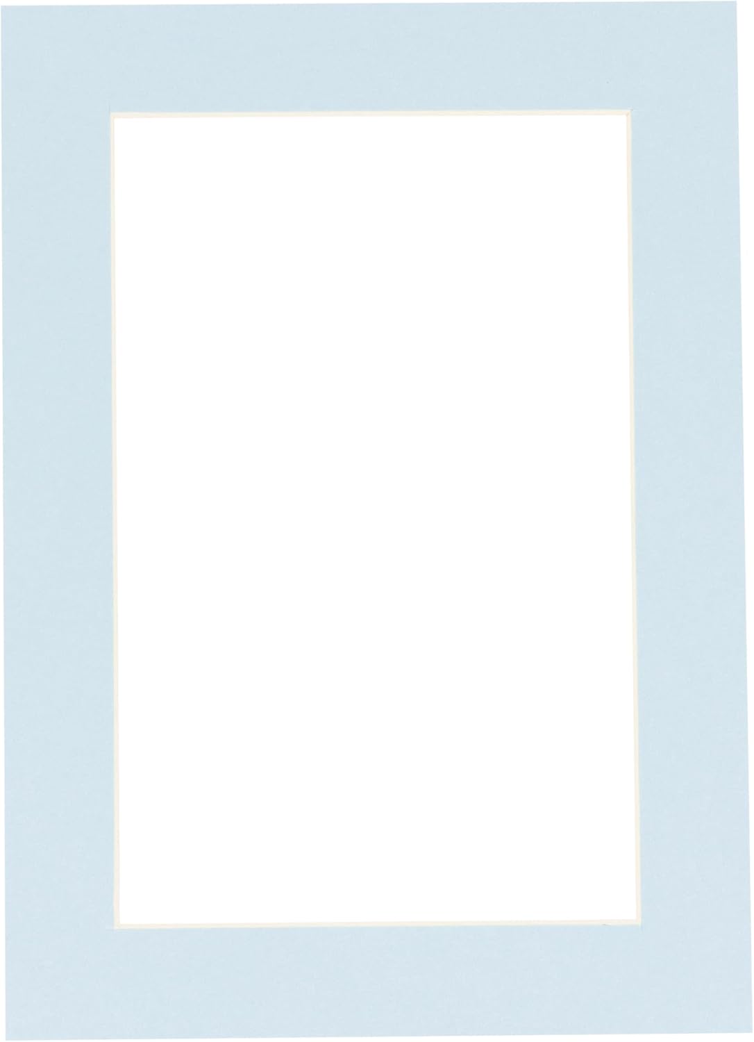8x10 Mat for 6x8 Photo - Precut Baby Blue Picture Matboard for Frames Measuring 8 x 10 Inches - Bevel Cut Matte to Display Art Measuring 6 x 8 Inches - Acid Free ONE MAT