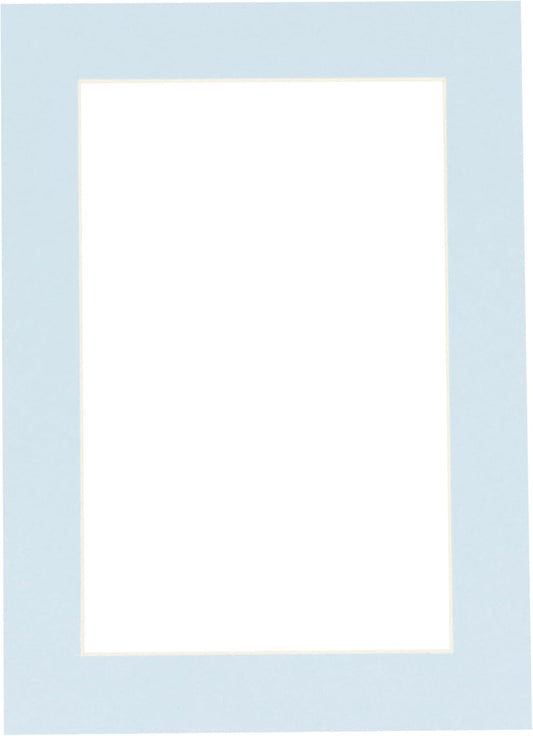 8x10 Mat for 6x8 Photo - Precut Baby Blue Picture Matboard for Frames Measuring 8 x 10 Inches - Bevel Cut Matte to Display Art Measuring 6 x 8 Inches - Acid Free ONE MAT