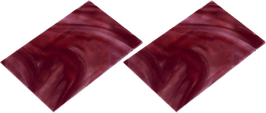 MECCANIXITY 2 Pcs Stained Glass Sheet Mosaic Tile 7.9 Inch x 5.9 Inch Dark Red Stained Glass Sheets for Crafts DIY Art Project