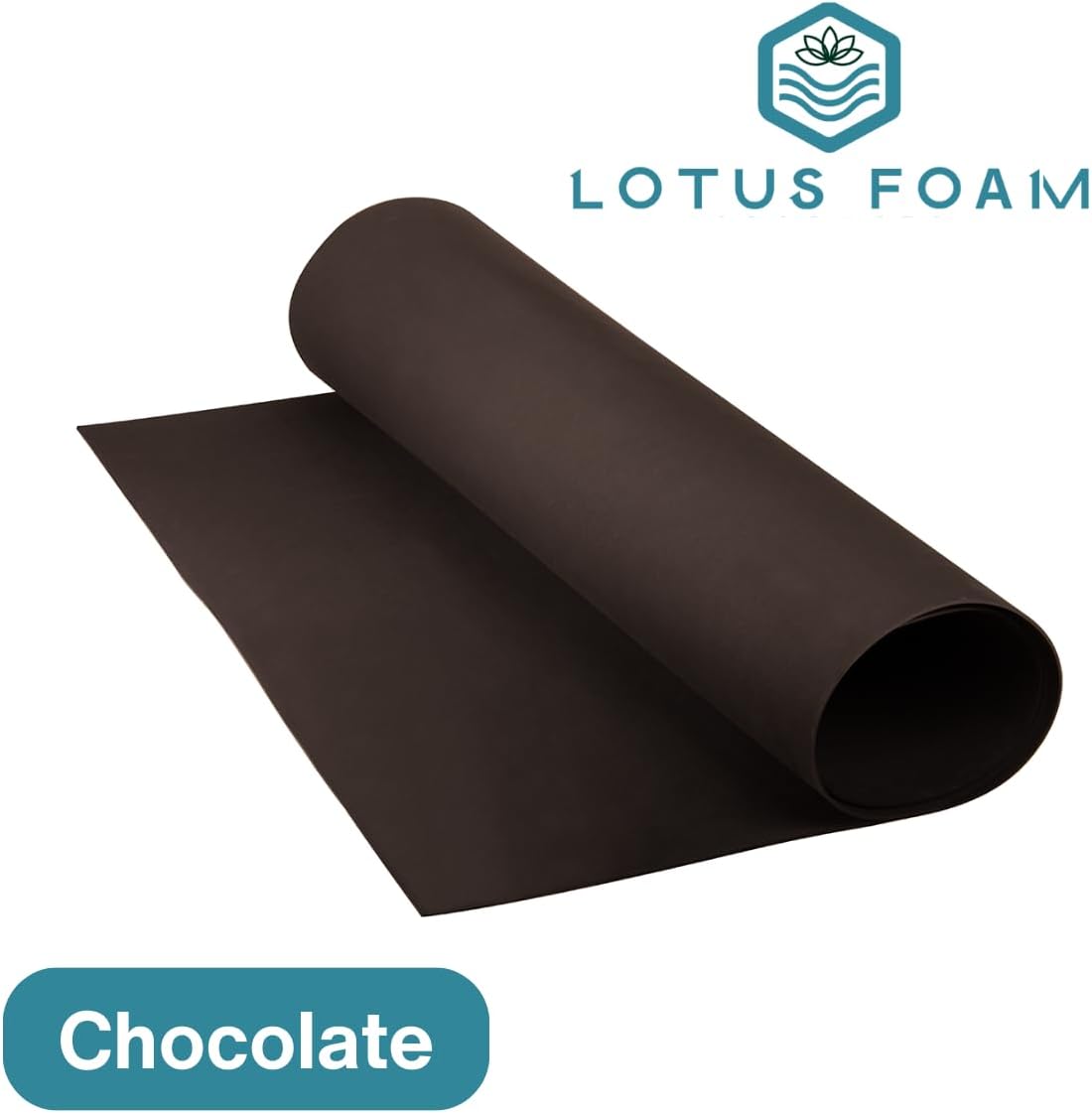 LotusFoam Large 3mm EVA Foam Sheet - 44"x 85" High Density Foam 130 kg/m3 for Cosplay, Costumes, Crafts, Flooring, Outdoor Use - 35 Colors (Chocolate) - Chocolate