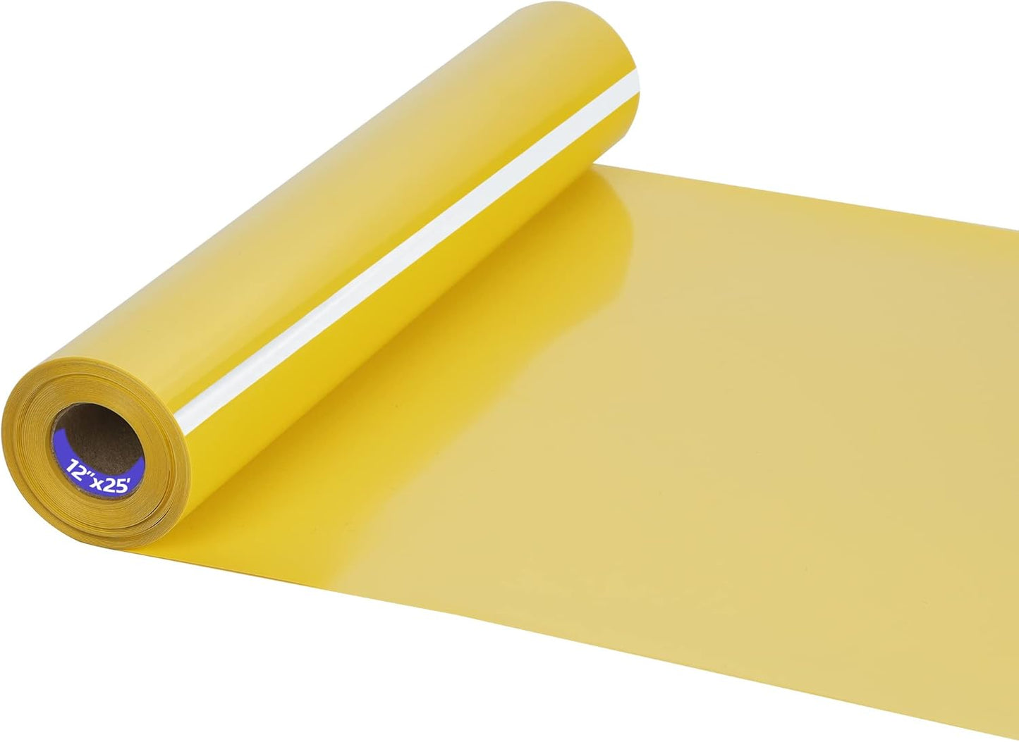 HTV Iron on Vinyl 12Inch by 25ft Roll Heat Transfer Vinyl for T-Shirt HTV Vinyl Rolls for All Cutter Machine - Easy to Cut & Weed for Heat Transfer Design (25ft, Yellow)