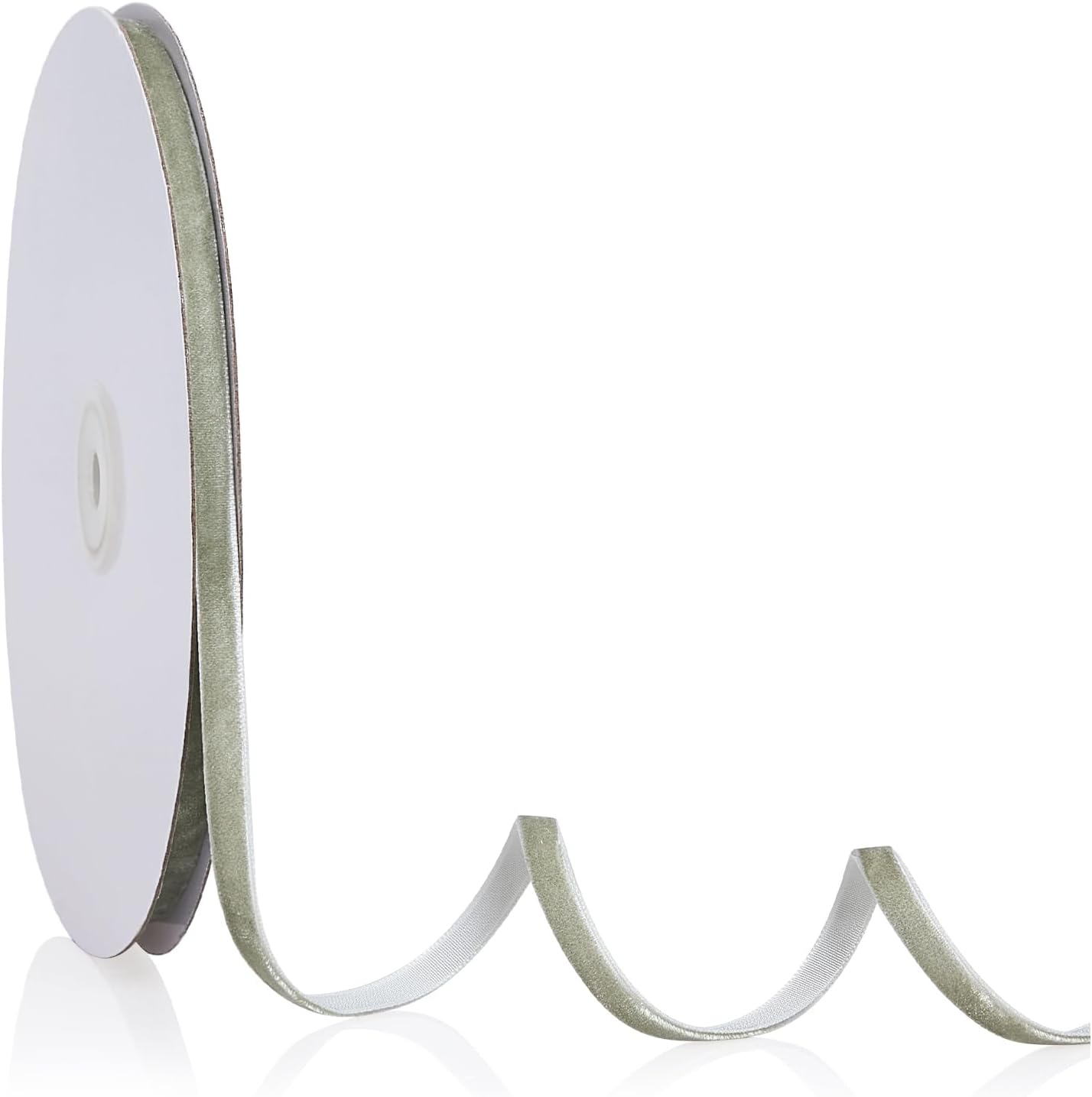 1/4" X 20 Yards Dusty Green Velvet Ribbon for Christmas Tree Wreath Decoration Handmade Crafts Ornaments Gift Wrapping & Bow Making