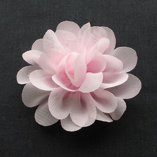 Chenkou Craft 12PCS Big 55MM Organza Ribbon Bows Flowers Appliques Wedding Party Decoration